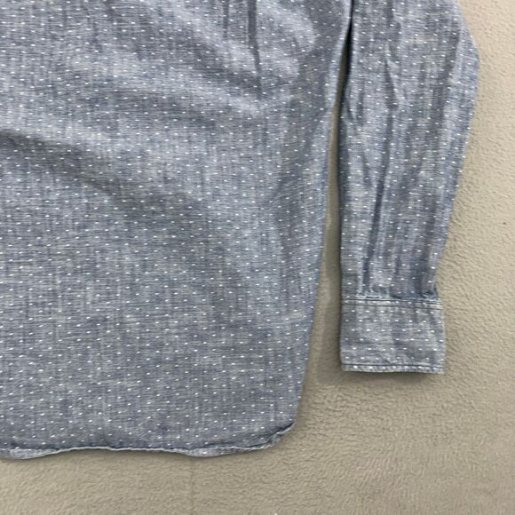 Bonobos Button Down Shirt Mens Small Swiss Dot Long Sleeve Chambray Slim Fit - Picture 9 of 16